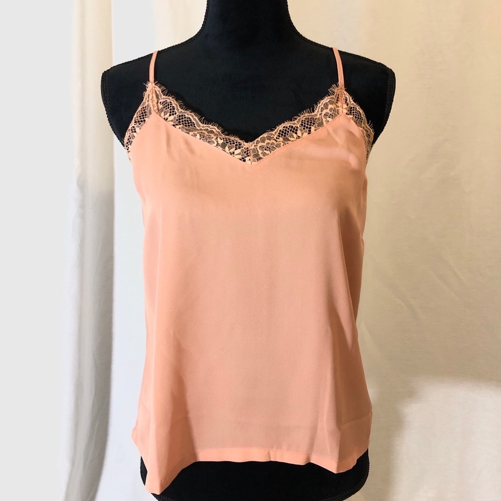 Peachy Spaghetti-Strapped Top